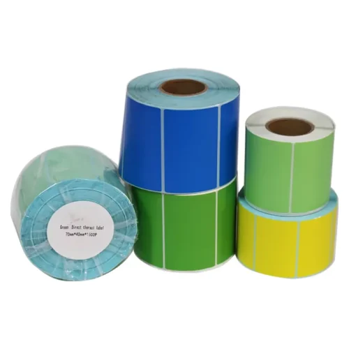 High Quality Custom Color Permanent Adhesive Colorful Thermal Label Sticker Rolls