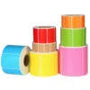 High Quality Custom Color Permanent Adhesive Colorful Thermal Label Sticker Rolls