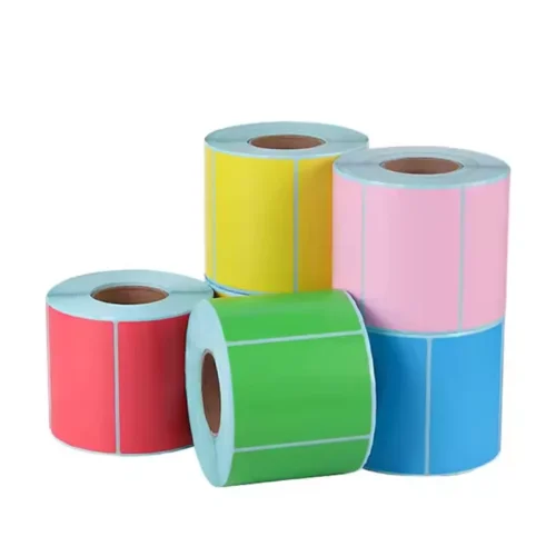High Quality Custom Color Permanent Adhesive Colorful Thermal Label Sticker Rolls