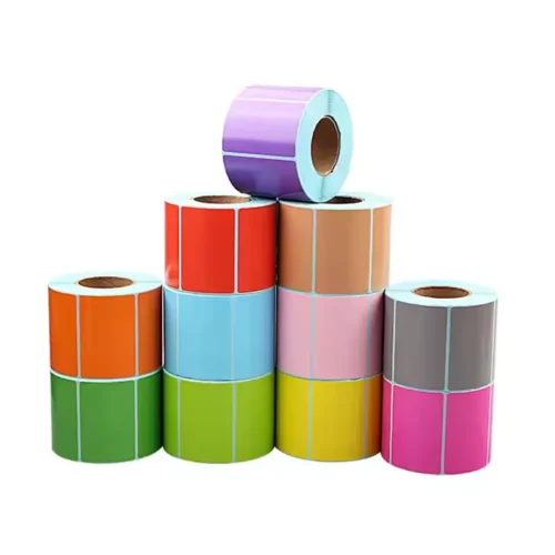 Factory Customized Waterproof Color Thermal Printer Label 60x60mm 100x100mm 100x120mm 100x150mm Direct Heat Transport Label Sticker