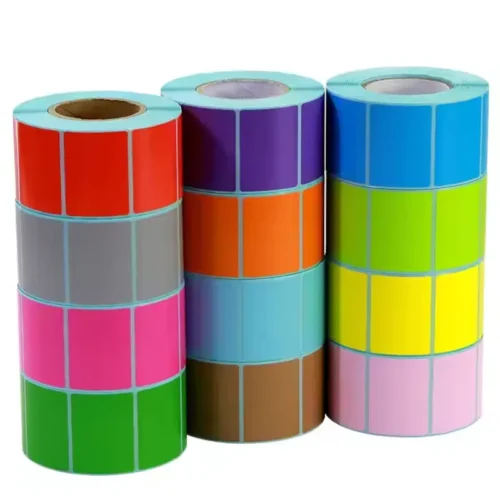 Factory Customized Waterproof Color Thermal Printer Label 60x60mm 100x100mm 100x120mm 100x150mm Direct Heat Transport Label Sticker