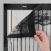 Magnetic Mosquito Net Door Curtain with Lace Hands-Free Magnetic Fly Screen Door for Easy Entry Insect Protection and Elegant Style