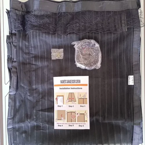 Magnetic Mosquito Net Door Curtain with Lace Hands-Free Magnetic Fly Screen Door for Easy Entry Insect Protection and Elegant Style