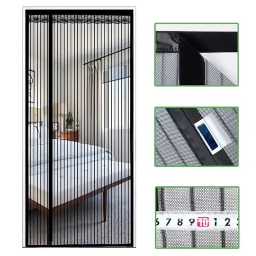 Size 90cm x 210cm Magnetic Mosquito Net Door – Easy Install Hands-Free Screen for Front Patio and Balcony Mosquito Net Door