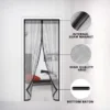 Screen Door2025-5-8-00 Hot Selling Size 90cm x 210cm Magnetic Self Closing Mesh Door Pet Friendly Screen Door Fly Screen with Ventilation for Home Apartment RV or Cabin Entryways
