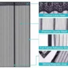 Magnetic Mosquito Net Door Curtain with Lace Hands-Free Magnetic Fly Screen Door for Easy Entry Insect Protection and Elegant Style