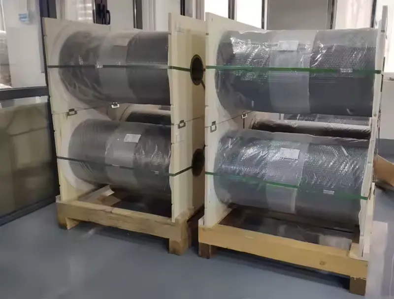 Factory packaging of jumbo roll thermal transfer ribbons