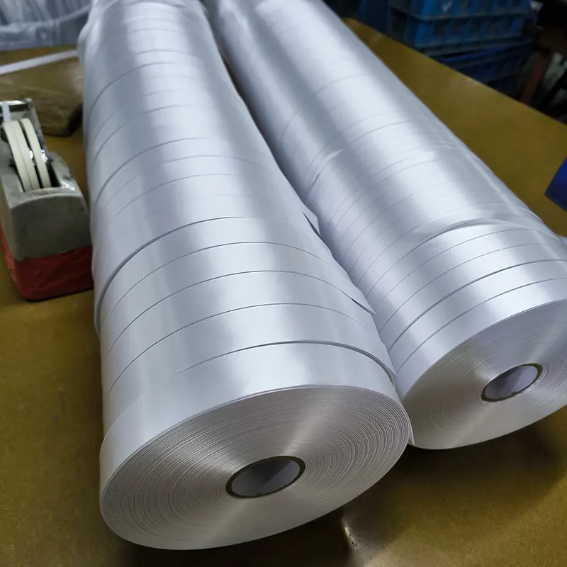White Polyester Satin Ribbon