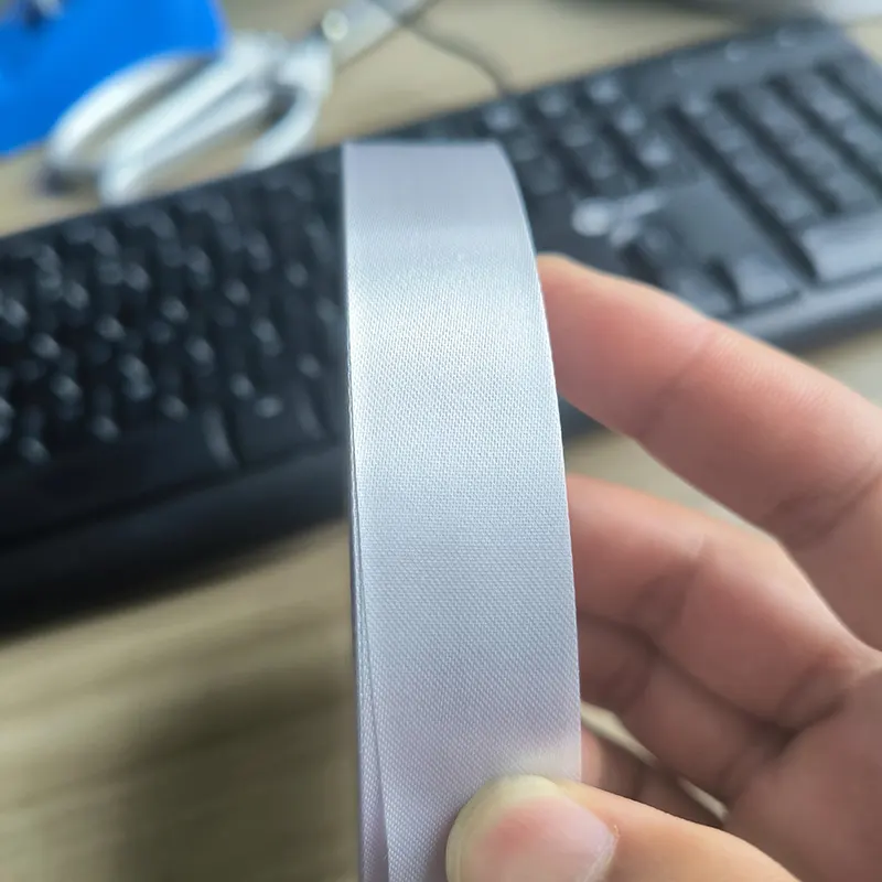 White Polyester Satin Ribbon