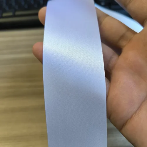 White Polyester Satin Ribbon – Perfect for Printing Clothing Care Instructions