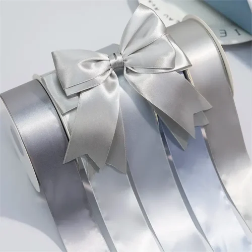 High-Gloss Polyester Satin Ribbon – Smooth Edge Trim for Sewing & DIY Projects