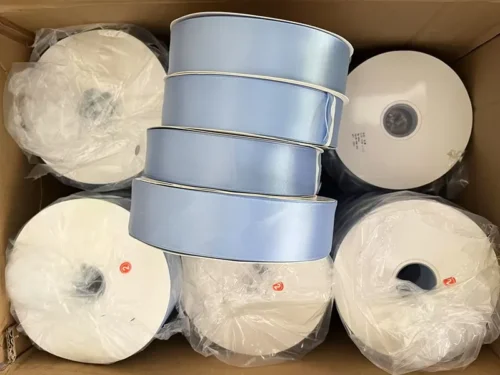 High-Gloss Polyester Satin Ribbon – Smooth Edge Trim for Sewing & DIY Projects