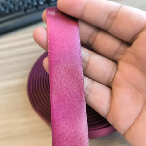 Custom Dyed Polyester Satin Ribbon – High Quality Material for Logo Printing