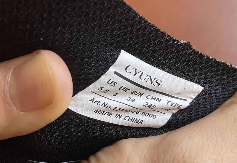 Recycled TPU Shoe Tongue Labels