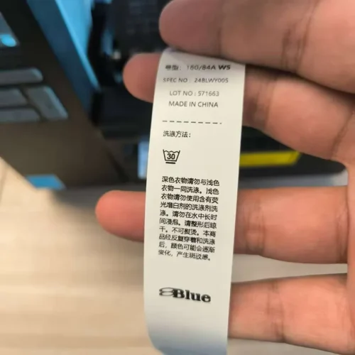 Stone Wash Resistant Polyester Taffeta Care Label Tape